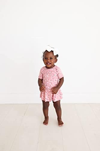 פוש בוטן תינוק חצאית חצאית בגד גוף - בגדי ילדות תינוקות - ויסקוזה מבמבוק