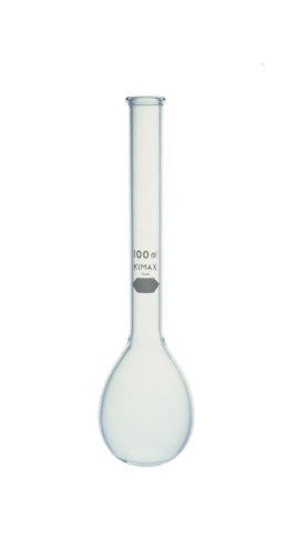 זכוכית קימקס קרקעית עגולה בקבוקון Kjeldahl עם צוואר כלים, קיבולת 800 מל