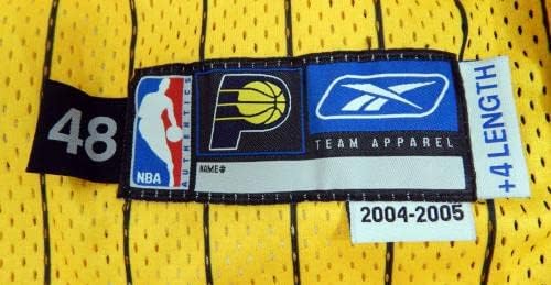 משחק ריק של אינדיאנה פייסרס 2004-05 הונפק ג'רזי צהוב 48 270 - משחק NBA בשימוש