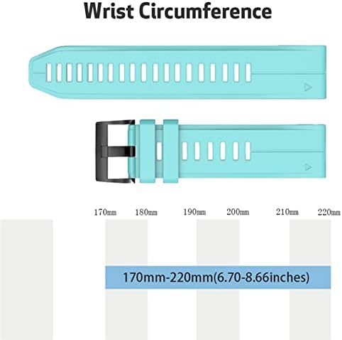 QPDRNC 26 22 20 ממ רצועת Watchband עבור Garmin Fenix ​​7X ， Fenix ​​7 ， Fenix ​​7S שעון חכם שחרור מהיר שחרור סיליקון Easyfit Strap Wrap