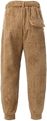 מכנסי טרנינג Sezcxlgg מכנסי טרנינג מכנסי ספורט מוצקים מכנסי פנאי כושר רופפים אימונים משמירים מכנסיים התשיעיים