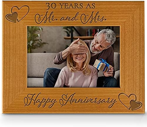 מסגרת תמונת יום השנה ה -30 שלנו לחתונה - יום השנה 30 שנה, 30 שנות נישואין, מסגרת צילום עץ טבע