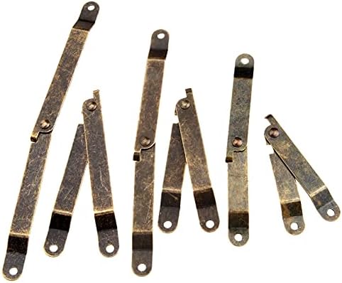 2 יחידות ריהוט ברזל ציר מכסה ברונזה עתיק תומך צירים לתכשיטים תכשיטים ארון חזה דלתות ארון מטבח צירי מכסה מכסה -