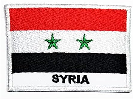 קליינפלוס 3 יחידות. 1.7 על 2.6 אינץ'. המדינה הלאומית סוריה דגל רקום אפליקצית ברזל על לתפור על תיקון כיכר צורת דגל תיקוני עבור עשה זאת בעצמך מעיל חולצה ג ' ינס כובע תלבושות