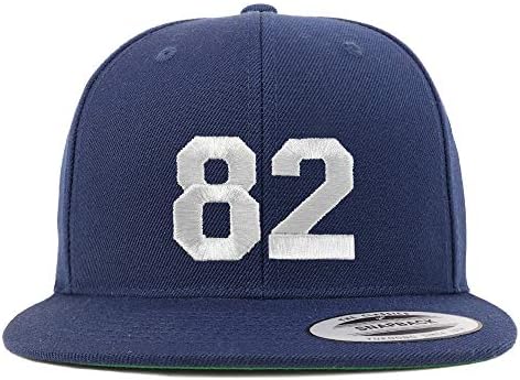 חנות הלבשה אופנתית מספר 82 חוט לבן רקום שטר שטר סנאפבק כובע בייסבול