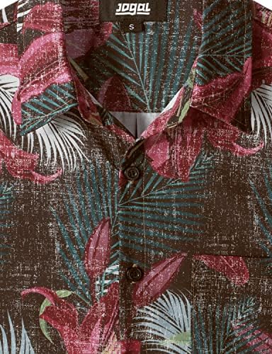 ג ' וגל גברים פרחוני הוואי חולצה כיס קדמי מזדמן אלוהה חולצות
