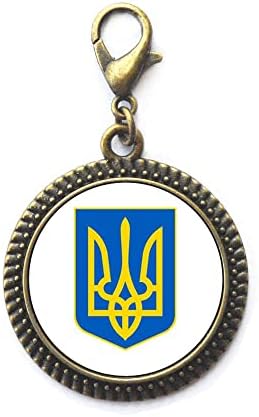 תכשיטים סולידריות, משיכת רוכסן אוקראינית טרידנט, תכשיטי דגל אוקראינה, רוכסן דגל אוקראיני, תכשיטים אוקראינים, אבזם לובסטר דגל