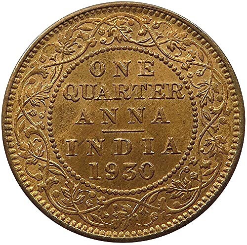 1939 אין מנטה מארק 2 מטבעות ברונזה בריטית הודו W המלך ג'ורג 'החמישי וה- vi במחיר אחד 1/4 אנה מוכר XF מופץ קלות