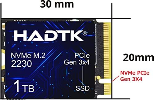 HADTK 1TB M.2 2230 NVME PCIE GEN 3x4 SSD פנימי תואם לסיפון קיטור/Microsoft Surface Pro 8/Pro 7+/Pro x/Commontop3/Laptop4