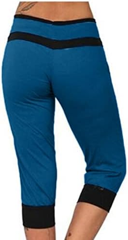 RBCULF נשים CAPRIS יבול מכנסי רגל רחבים שרוך פלוס גודל כיס מזדמן רופף רופף מותניים גבוה ג'וג'ר חותלות יוגה