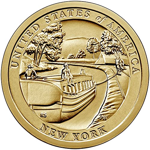 2021 P, D American Innovation New York - Erie Canal 1 $ COIN - P ו- D 2 COIN SET DOLLAR US MINT Uncirulated