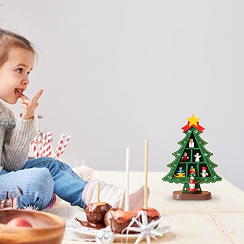 Xios 2022 מתנות עץ חג המולד חלון עץ עץ עץ אבזרי עץ עץ חג המולד קישוט שולחן עבודה קישוט לחג המולד קישוט חג המולד ותלוי זכוכית דבקון זכוכית
