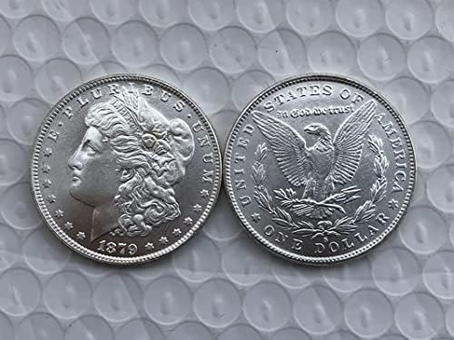 מהדורת 1879S אמריקאית מטבע מורגן סילבר דולר פליז פליז מכסף מלא מטבעות זיכרון זרות מטבעות זרות