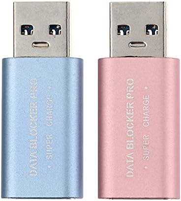מתאם מטען USB מתאם USB מתאם 2 PCS USB- חוסם נתונים USB- A ל- USB- נקבה נגד ג'קינג למתאמי USB חוסם נתוני USB