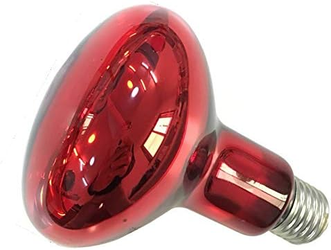 מנורה אינפרא אדום של פנגרון 120V ~ 150W נורת טיפול, זכוכית קשה אדומה, אטום פיצוץ עמיד למים לפיזיותרפיה