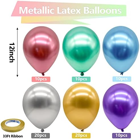 Bezente Metallic Chrome Balloons