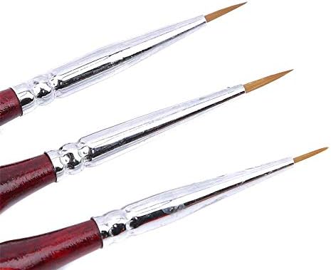 UKD Pulabo תכנון מעשי ועצבי צבע פרטי צבע מברשת סט מקצועי פירוט עדין לציוד אמנות ציור מברשת עט עט, 3 יחידות