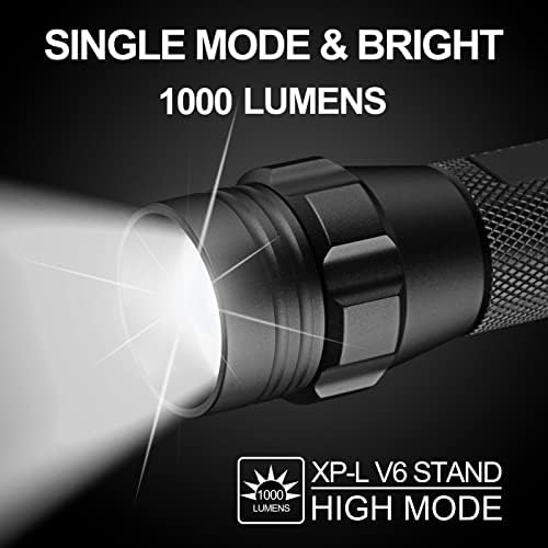 פנס טקטי Ultrafire עם נרתיק, פנס LED במצב יחיד 1000 פנס חגורת לומן גבוה עם מחזיק, פנסים אכיפת החוק WF-508B