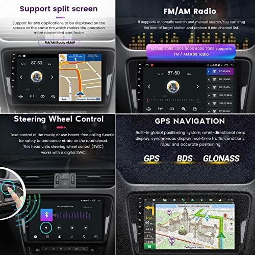 Plokm Android 12 מערכת סטריאו לרכב עבור Geely Emgrand EC7 2009- 9 אינץ 'רדיו לרכב עם מסך מגע עם Apple Carplay, Android Auto, FM/AM, עם Bluetooth ללא ידיים, GPS Navi, USB