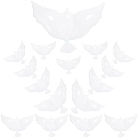 Saihisday 16 יחידים לבנים בלוני יונה של שלום, בלוני זיכרון ליונה לשחרור, טקסים קישוטים למסיבות לוויכוח אירוסין ליום הולדת לחתונה