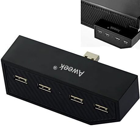 AWEEK USB רכזת מתאם 4 יציאות USB עבור Xbox One X-Box One Black