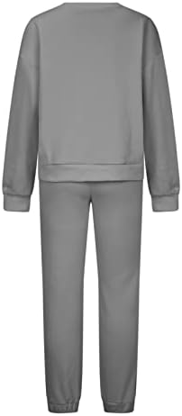 תלבושות של צ'רלה סטים לבנות נוער בראנץ 'גרפי של סאן 2 חלקים ישר מכנסיים רגילים ישר סווטשירט סווטשירט סווטשירט ג'וניורס