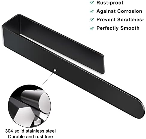 ביציקו יד מגבת מחזיק, שחור מגבת בר, 15 אינץ עצמי דבק אמבטיה יד מגבת מחזיק מקל על קיר, מטבח מגבת מחזיק, סוס 304 נירוסטה