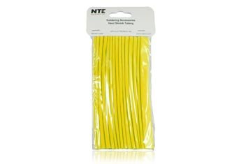 NTE Electronics 47-20606-Y צינורות מכווץ חום, קיר דק, יחס כווץ 2: 1, קוטר 5/16 , אורך 6, צהוב