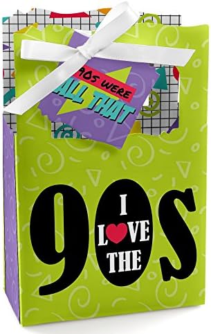 Throwback של שנות ה -90 - קופסאות לטובת המסיבה של שנות התשעים - סט של 12