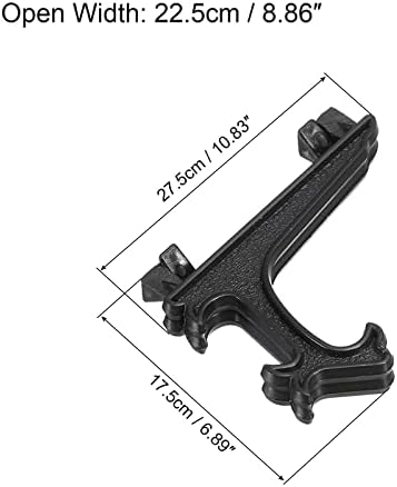 Meccanixity 11 אינץ 'מחזיקי תצוגה תצוגה תמונות PS פלסטיק שחור לקישוט ביתי, אמנות, חנויות ספרים חבילה של 2
