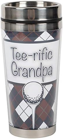 טי-ריפי סבא חום גולף משובץ 16 אונקיה נירוסטה נסיעות כוס ספל עם מכסה