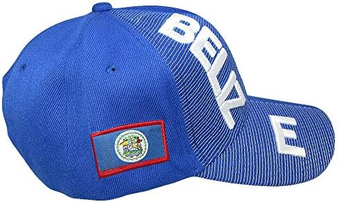 מיאמי סיטונאית בליז קאנטרי רויאל כחול כחול לבן טלאי קרסט על כובע כובע רקום צדדי
