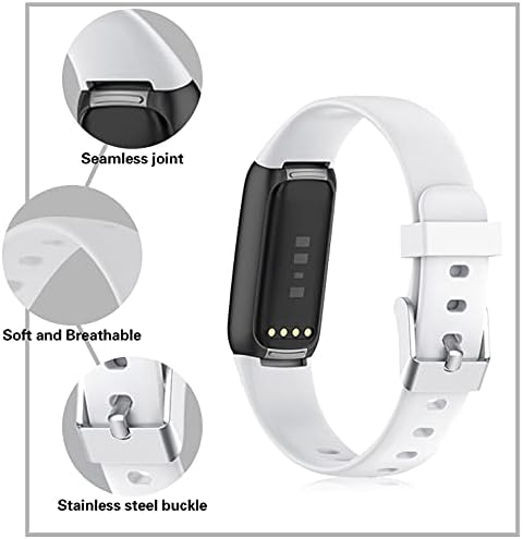סוניסון 10 להקות חבילות תואמות רצועות כף יד Fitbit Luxe, מתכווננות להחלפת סיליקון ספורט רצועות תואמות לשעון חכם של Fitbit Luxe לגברים נשים גדול