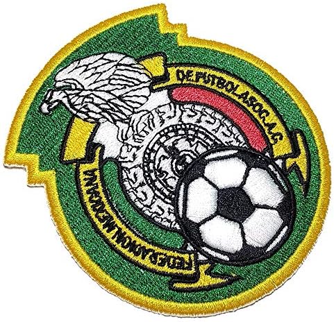 TIMX003T מגן מקסיקו כדורגל כדורגל כדורגל פוטבול רקום סמל סמל תג ברזל או תפור גודל 3.26 × 3.74 אינץ '.