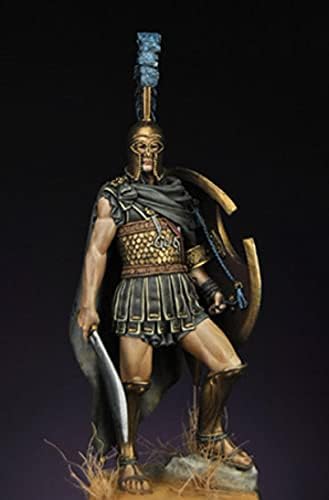 אטריה 75 ממ 1/24 שרף אופי דגם עתיק יווני כבד משוריין חיל רגלים קצין למות יצוק דגם ערכת
