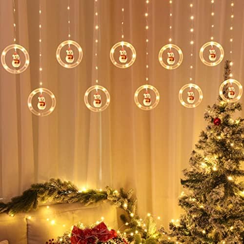 חג המולד מחרוזת אורות, 9.8 רגל חג המולד קישוטי פיות מחרוזת אורות מקורה, טבעת אור מחרוזת יו אס בי חג המולד אור מחרוזת 6 עמיד למים חג המולד קישוטי חלון אורות דקור.