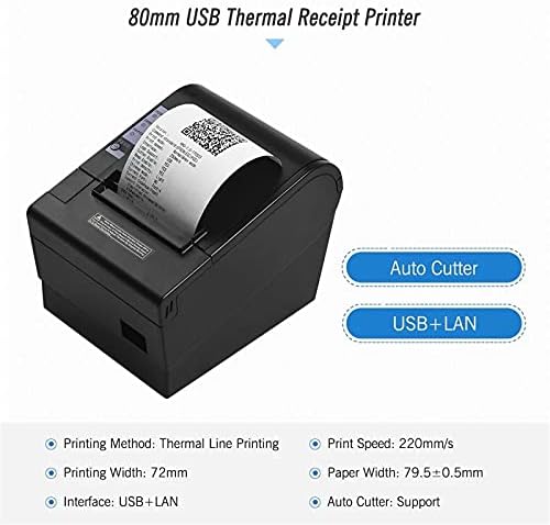 מדפסת קבלת מדפסת מדפסת תווית עם חותך אוטומטי USB Ethernet תואם לפקודות הדפסת ESC/POS