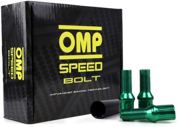 מערך מהירות OMP של ברגי 20 גלגלים עם מפתח ברגים M14 x 1.25 מטרי 17/19 ארוך 27 ממ כסף וחומר DIN 10.9
