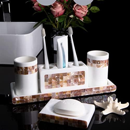 סט אמבטיה של WYKDD סט אמבטיה מחזיק שיניים חשמלי מחזיק שטיפת פה כוס חתונה ציוד לחתונה