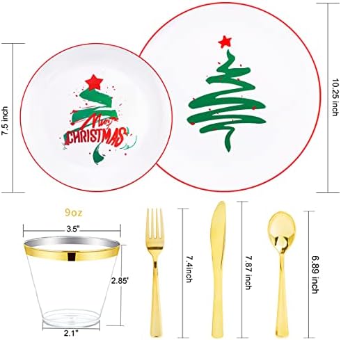KIRE 25 צלחות חג מולד אורח-30 צלחות פלסטיק סגולות אורחים עם שפת זהב