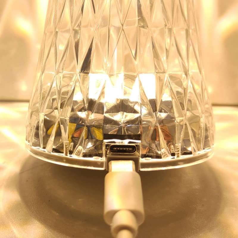 גביש מגע מנורת 16 צבע שינוי רומנטי עלה יהלומי שולחן מנורות לחדר שינה סלון מסיבת ארוחת ערב דקור יצירתי אורות