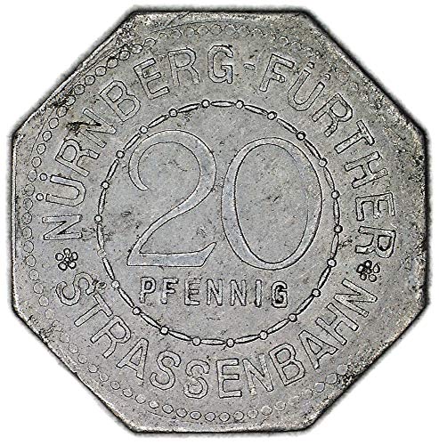 1920 דה גרמנית Notgeld טירת נורנברג של האימפריה הרומית הקדושה 20 Pfennig pfennig טוב מאוד