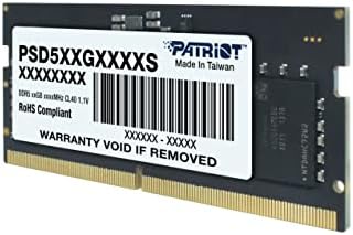 קו חתימת פטריוט DDR5 16GB 5600MHz SODIMM יחיד - PSD516G560081S