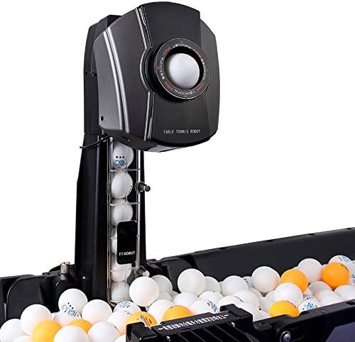 Ideamad 50w רובוט טניס אוטומטי לשולחן, מכונת כדור פונג פונג להכשרה מקצועית עם שלט רחוק, Cefcccccpse, שחור, 88x40x41 סמ