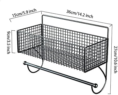 WXXGY קיר רכוב מדף אמבטיה סלסלת סל מקלחת מסילה מגבת מסילה סלסלת מגבות רב -פונקציונלית