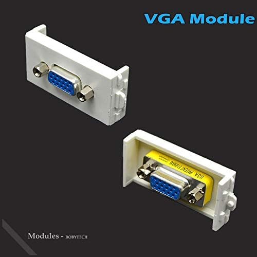 צלחת קיר עם VGA + VGA + מודולי RJ11, צג צג מחברי אבן מקשים שקע/תקע קיר קיר כיסוי לוח פנים