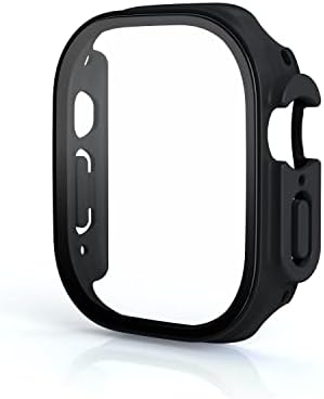 מארז תואם ל- Apple Watch Ultra 49 ממ אלקטרופלט רזה פגוש אטום פגוש כיסוי מגן ללא סיליקון ללא החלקה עבור iWatch Ultra