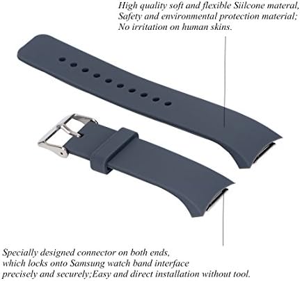 Ysang for Samsung Gear S2 SM-R720/R730 שעון החלפת רצועת רצועה אביזר קטן/גדול בגודל רך סיליקון רצועת כף היד Smartwatch Sport Fand for Samsung Galaxy Gear S2 SM-720/SM-730 Smartwatch