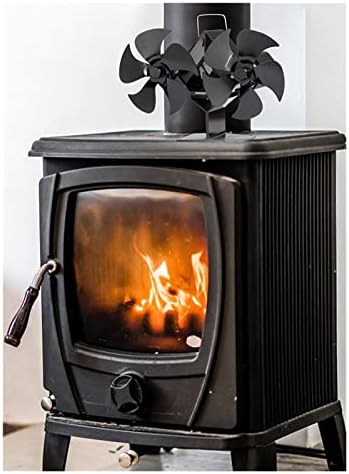 גיוני שחור אח מאוורר פעמיים בראשות חום מופעל תנור מאוורר יומן עץ צורב שקט בית מאוורר יעיל חום הפצה