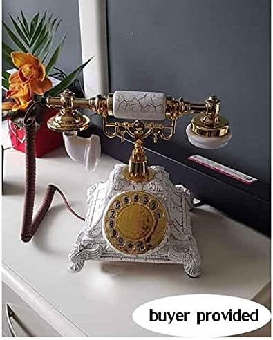 Liuzh סובב וינטג 'טלפון קבוע סובב חיוג טלפונים עתיקים טלפון קווי למלון משרדי בית עשוי סגנון שרף אירופה
